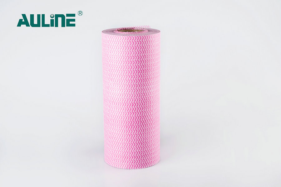 Undee Printed Woodpulp-serie af Spunlace Nonwoven Pink